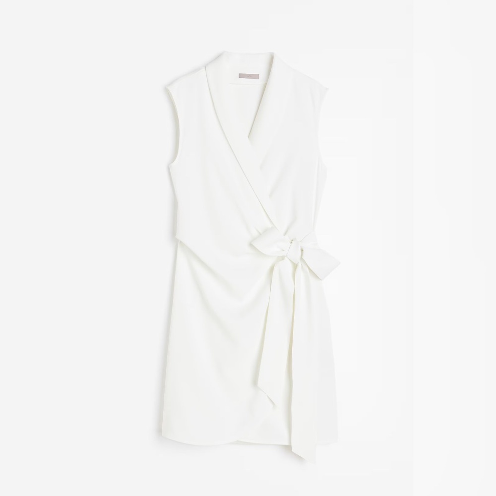 H&M Wrap-front Jacket Dress in White